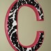 Handpainted wooden letter C: any letter available