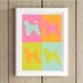 Dog Silhouette Print Retro You Design 8 x 10