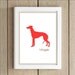 Dog Silhouette Print Personalized 8x10