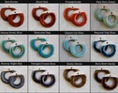 Ceramic Bead Donut One Pair in Porcelain Clay You Pick the Glaze Color
