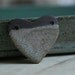 Heart Shaped Chocolate Clay Pendant in Green Stone Glaze