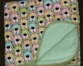 Pastel Bears Blanket Set