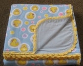 Blue Ducks Blanket Set