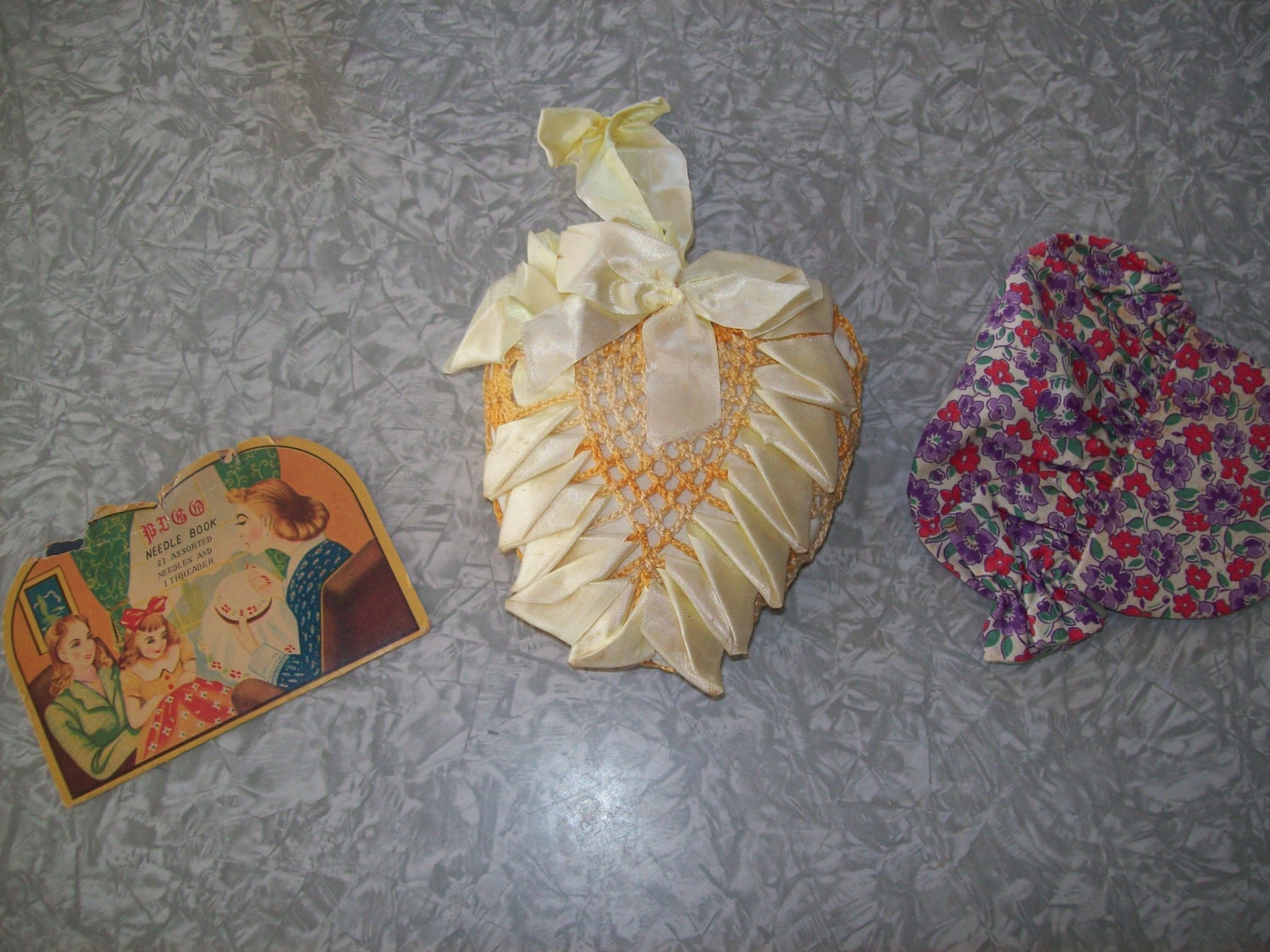 Vintage Sewing Kits and Pincushion