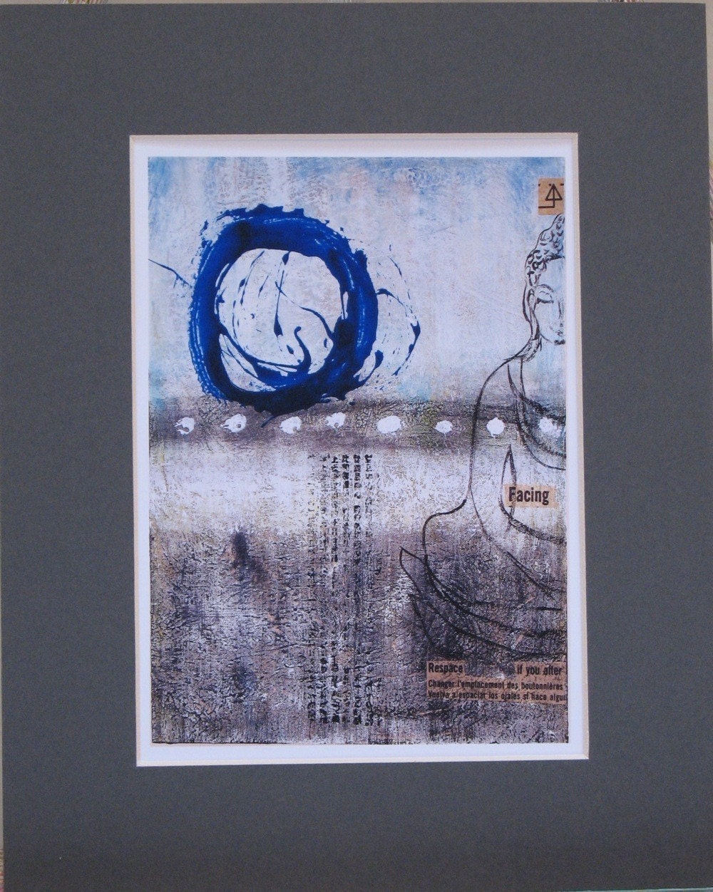 Blue Moon Buddha Print  8x10 matted