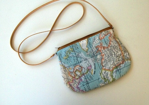 A Small World Map Purse