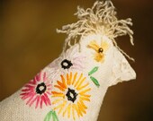 Shirley - Lavender Sachet - lovingly known as Pigeon Scraps - Primitive Folk Art