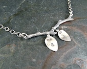Custom Mothers Necklace, Sterling Silver Family Tree Necklace, personalized family tree necklace