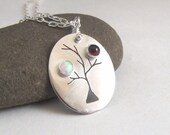 Mothers Necklace, Family Tree Jewelry , personalized, Custom Family Tree Mothers Necklace with Birthstones