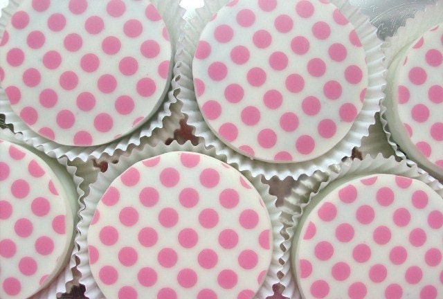 1 Doz Designer POLKA-DOTS Chocolate Covered Oreos Birthday Baby Shower Party Favor