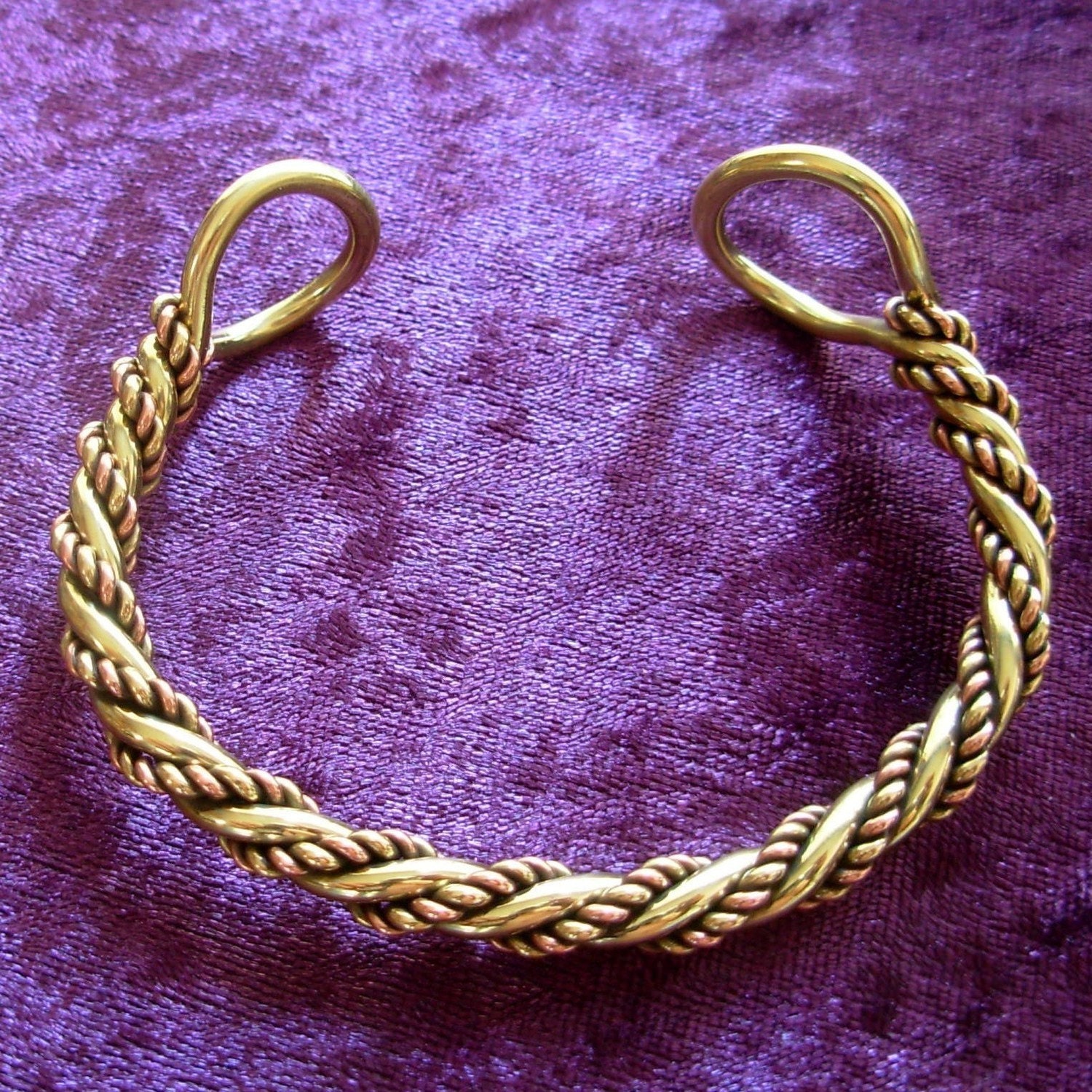 CELTIC TORC BRACELET  warrior  viking style copper and brass druid