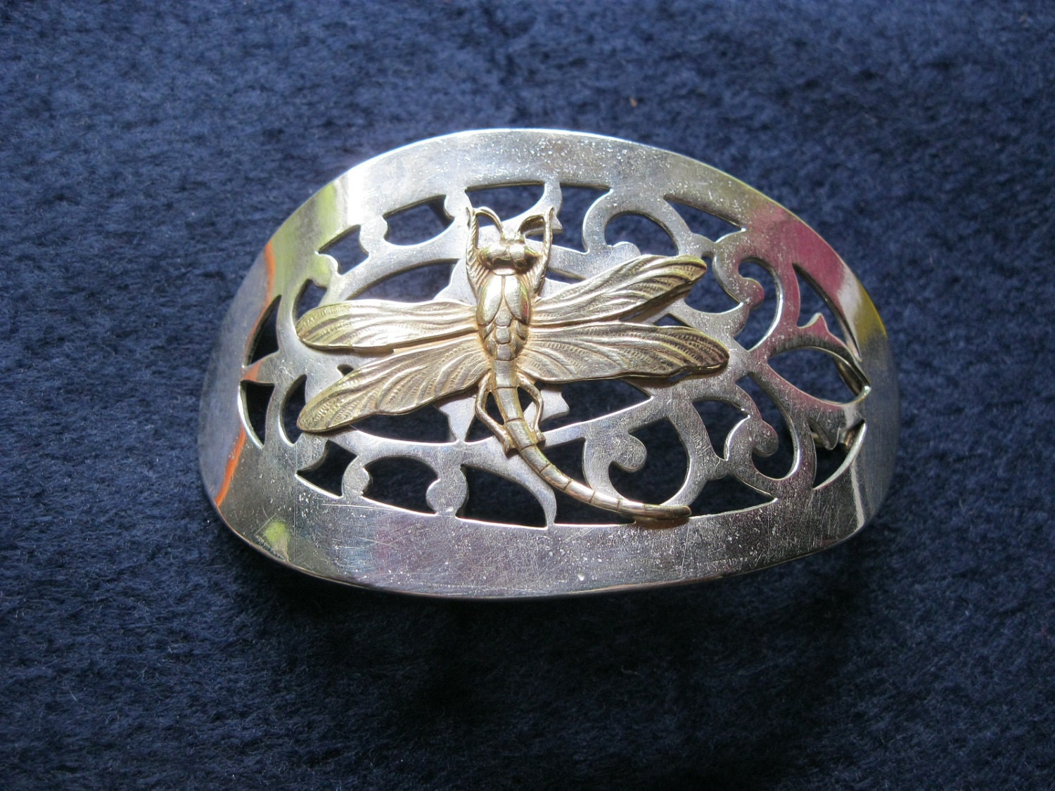 Dragonfly Buckle silver retro Vintage recycle