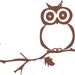 Owl And Branch vinyl lettering art decal