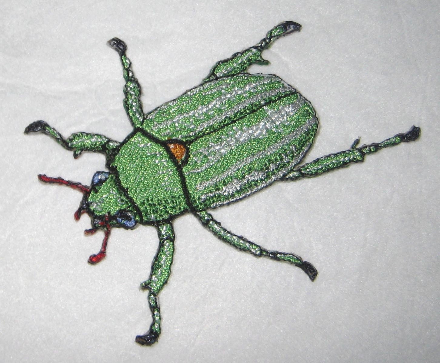 Glorious Jeweled Scarab Beetle Chrysina "Plusiotis" gloriosa Steam Punk  Iron on Patch