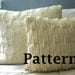 Chain Link Cable Knit Wool Pillow Sham Pattern Instant PDF Download