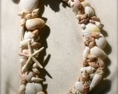 Sea Shell Covered 18 Inch Wedding Initial Letter  Monogram Door Wreath