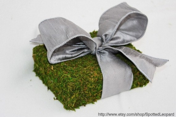 Moss Covered WEDDING Ring Bearer Pillow