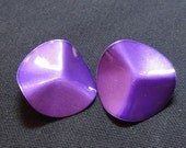 Vintage Purple Enamel  Earrings