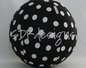 Fabric Balloon Ball TOY - Black and White Polka Dots - as seen with Michelle Obama on parenting.com