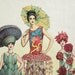 1920s Art Deco French Floral Fashion - Masquerade Costumes - Color Engraved Print