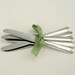 Art Deco Butter Knives, Silverplate: 1930 Skyline / Skycrest Pattern, Set of 5, Solid Handle