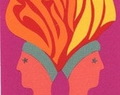 Giclee Print of 1969 Original Vintage Zodiac Poster - Gemini