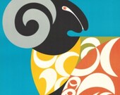 Giclee Print of 1969 Original Vintage Zodiac Poster - Aries