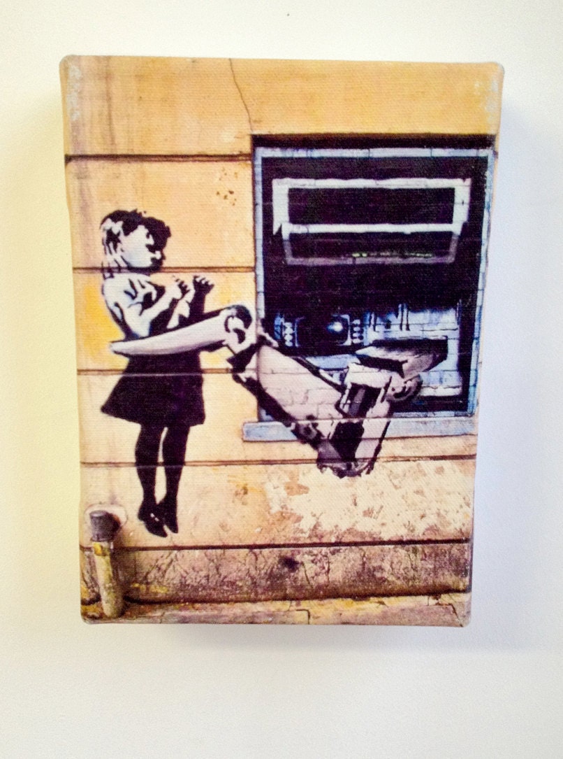 Mini Guerilla Street Art Photoprint on Canvas