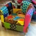 Technicolour Tub Chair Designed by Ray Clarke Upholstery in Collaboration with YouMeWe