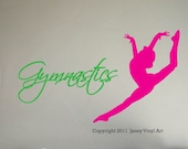 Gymnastics Wall Decal - Girls Bedroom Sports - Vinyl Wall Art - Wall Graphic - Dance