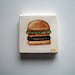 Original Mini Cheeseburger Oil Painting 2x2