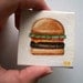 Original Mini Cheeseburger Oil Painting 2x2