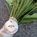 Brides bouquet charm - hand stamped and personalized