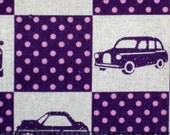 Etsuko Furuya Japanese Fabric Echino Nico 2011 - Box Car Purple 1 FAT QUARTER