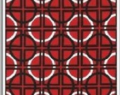 Rober Kaufman Fabric - Circles Crimson - Metro Living Collection 1/2 yard