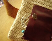 Tablet iPad Case Desert Tan ,sexy rugged Indiana Jones Style, kindle case gadget bag leather case  soft felt interior ear bud pocket