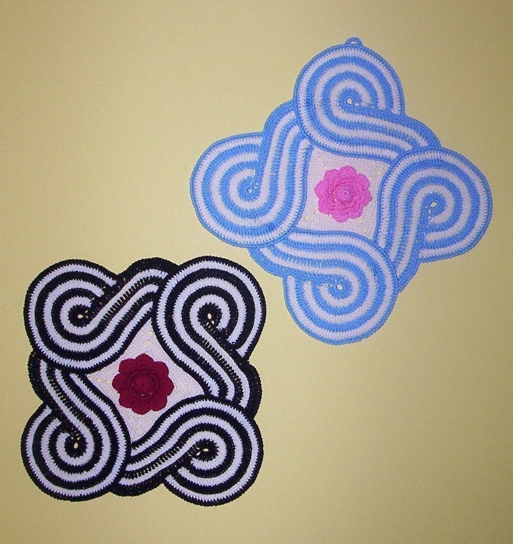 Celtic Rose Decorative Potholder/Wall Art pdf Crochet Pattern