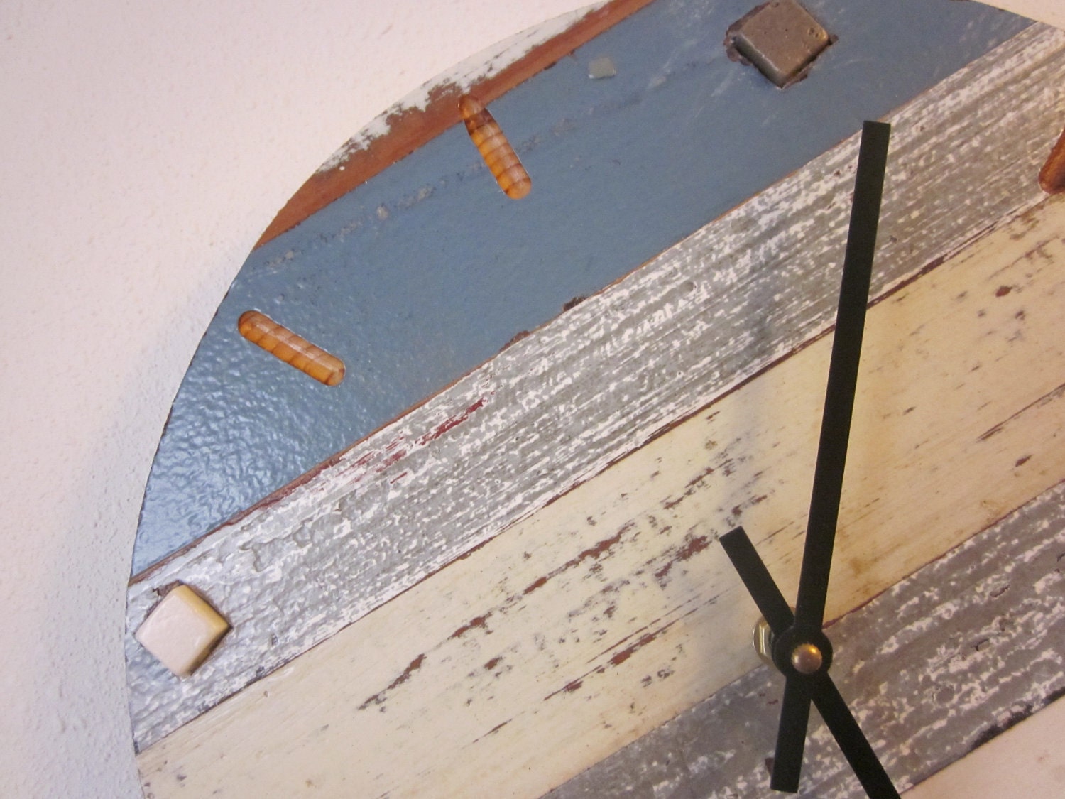 Reclaimed wood wall clock