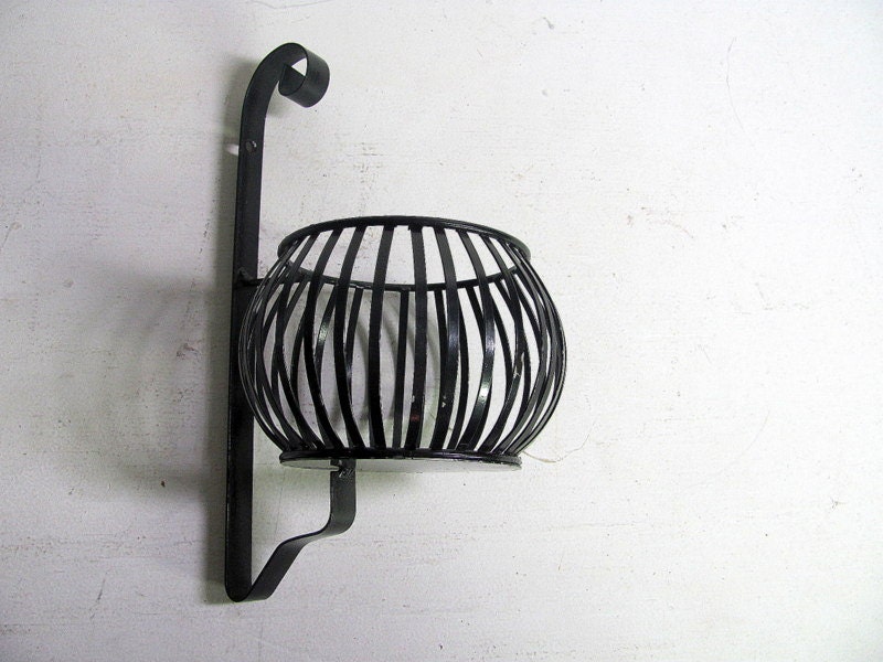 vintage Black metal plant holder