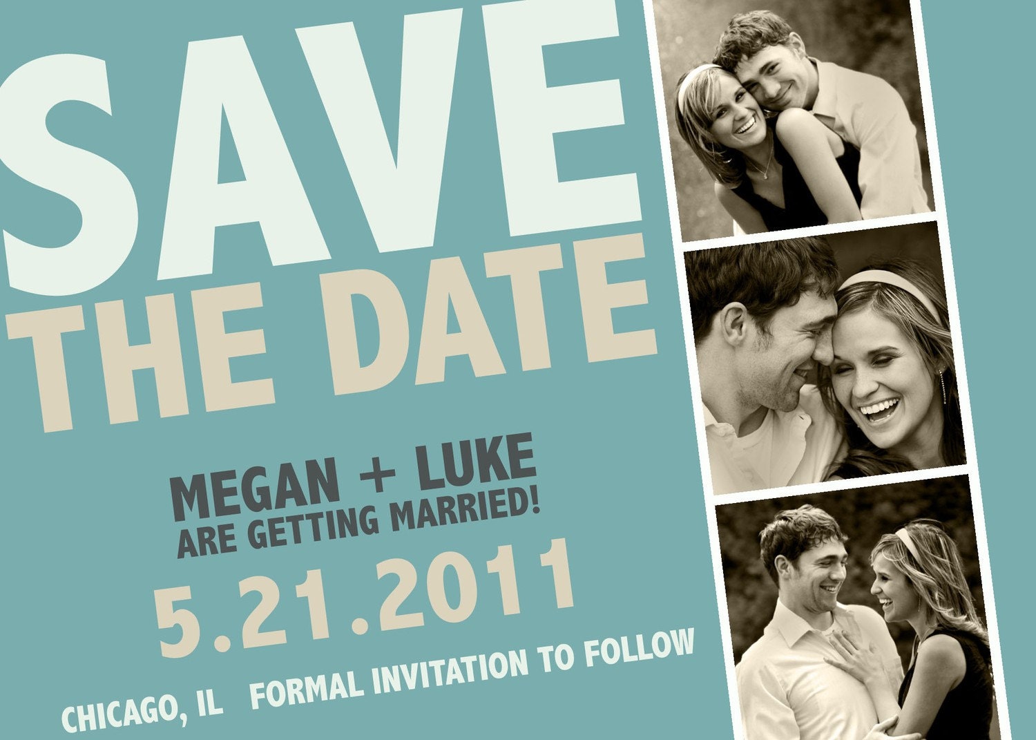 Photo Booth Save The Date - many colors available