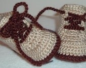 PDF CROCHET PATTERN   Baby Hiking-Work Boots Booties Pattern 0 to 12mo Digital