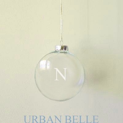 CUSTOM Etched Glass Ornament