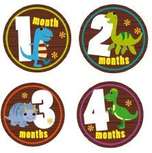 Dino-riffic- Monthly Onesie Stickers
