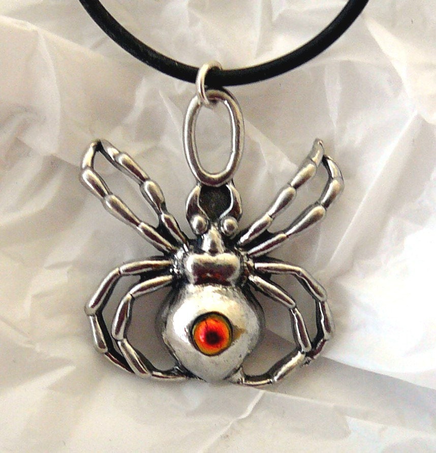 Spider Dichroic Glass Pendant & Necklace