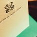 Reserved for David- Happy St. Patrick's Day - 4bar Letterpressed Card and Envelope (15)