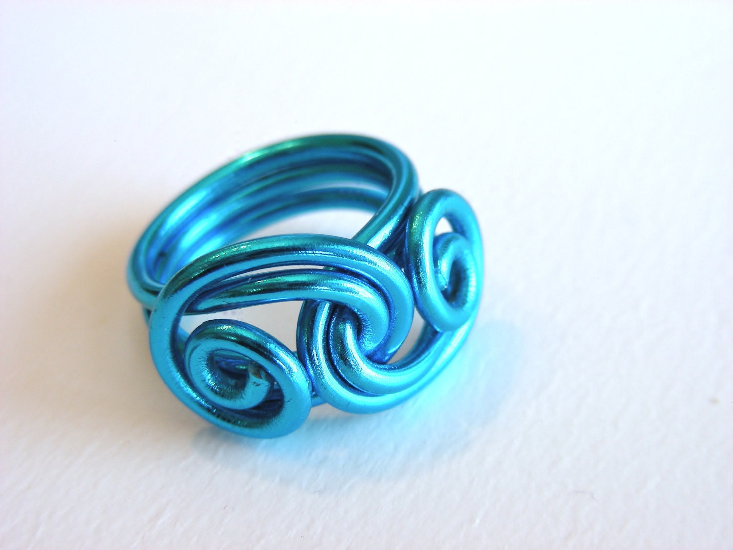 Wire Ocean Waves Ring Custom Made