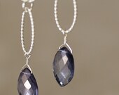 Violet and Silver Marquise Earrings