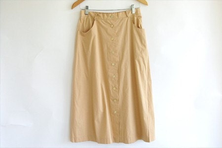 RESERVED Trisha 70s Khaki Skirt S M