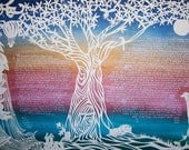 Baobab Tree Papercut Ketubah