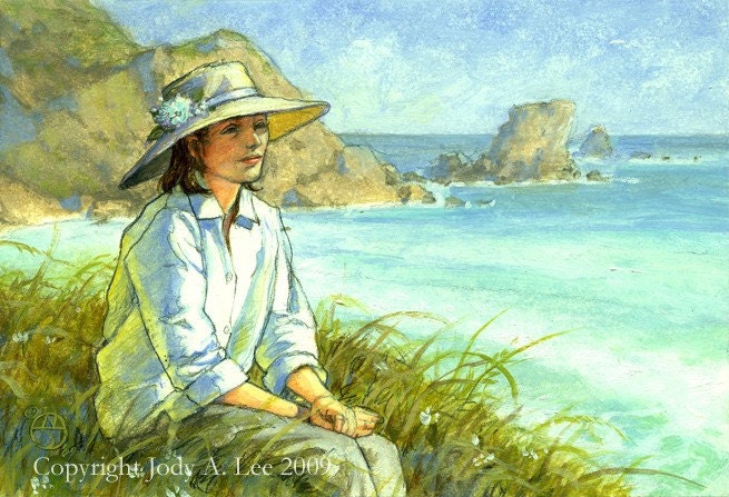 Summer Beachscape Original Oil Painting - aStudiobytheSea